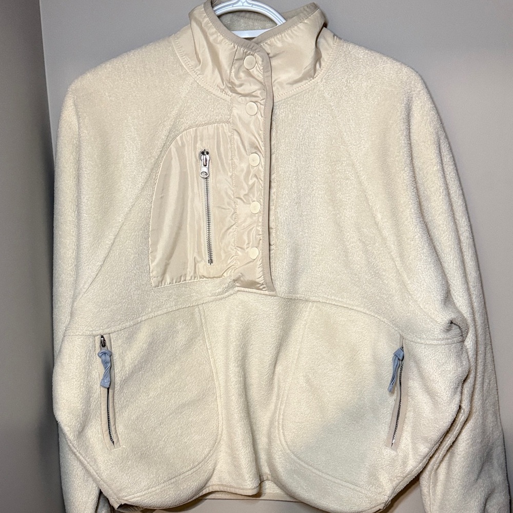 Thread & Supply Off-White Fleece Jacket